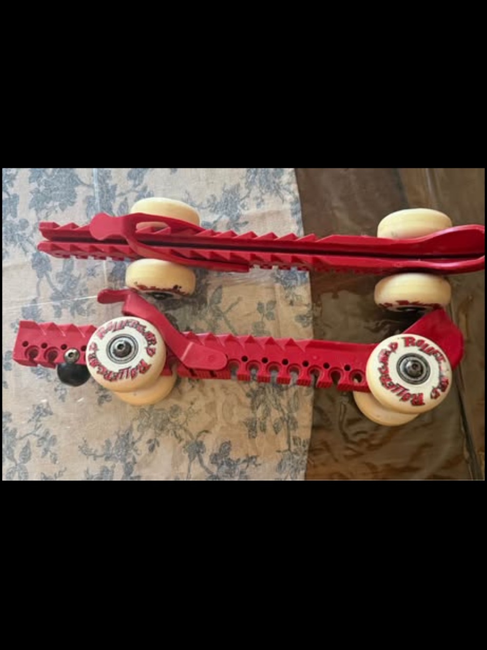 Red Adjustable Kids Roller Skates - Classic Clip-On Design